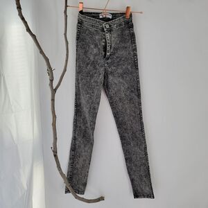American apparel black acid wash skinny jeans
